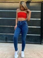 JEANS CLASICO AZUL NEVADO SUAVE CON BIGOTES LASER - Imagen 7