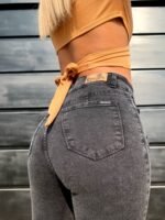 JEAN ELASTIZADO GRIS CON ROTURAS LASER - Imagen 7