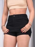 SHORT-POLLERA DOBLE NEGRO