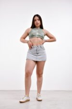 SHORT-POLLERA DOBLE RÍGIDO GREY - Imagen 5