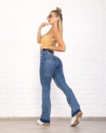 JEAN OXFORD ELASTIZADO AZUL CON BIGOTES LÁSER - Imagen 2