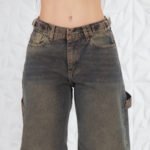 JEAN BAGGY CARPINTERO RÍGIDO GRIS CON CINTURA REGULADORA - Imagen 9