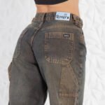 JEAN BAGGY CARPINTERO RÍGIDO GRIS CON CINTURA REGULADORA - Imagen 10