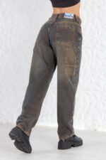 JEAN BAGGY CARPINTERO RÍGIDO GRIS CON CINTURA REGULADORA - Imagen 6