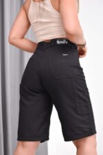 Bermuda Rígida Negro Carpintero con Cintura Regulable - Imagen 2