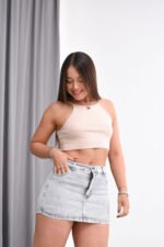 Short Pollera Doble Re-Elastizado Grey - Imagen 4