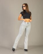 Pantalón Oxford Elastizado Grey Hilo Blanco - Imagen 4