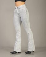 Pantalón Oxford Elastizado Grey Hilo Blanco