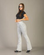 Pantalón Oxford Elastizado Grey Hilo Blanco - Imagen 3