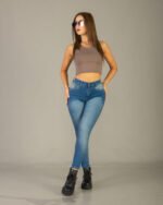 Pantalon Clasico Elastizado Oxido Matizado Tiro medio - Imagen 5
