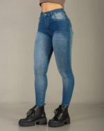 Pantalon Clasico Elastizado Oxido Matizado Tiro medio