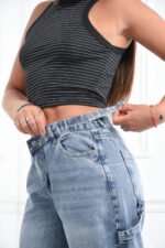 Baggy Azul Tiro Bajo Gastado - Imagen 6