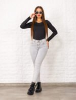 Jeans Clasico Grey Tiro Medio - Imagen 3