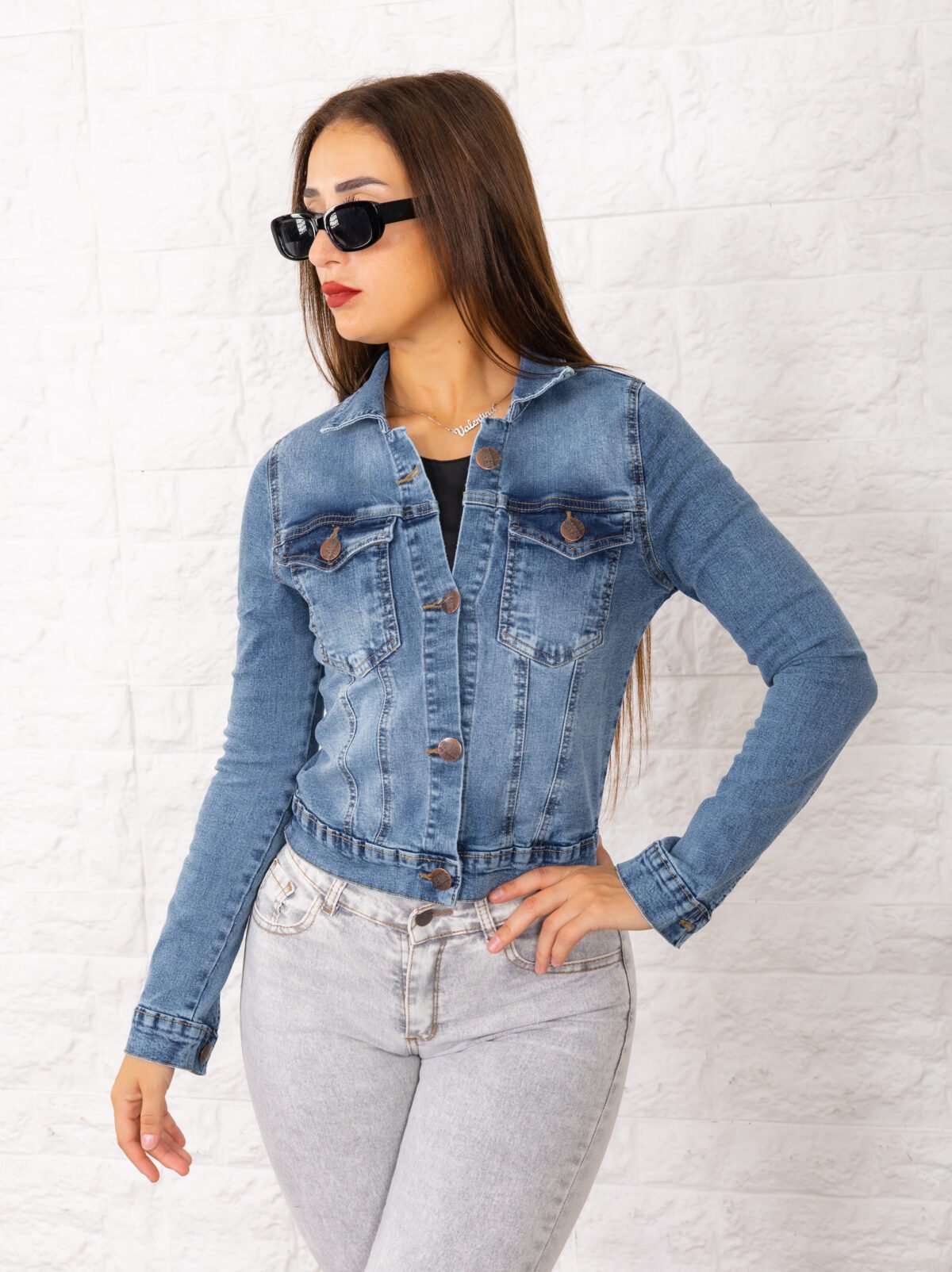VS240979 CAMPERA ELASTIZADO AZUL NEVADO - Imagen 1