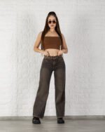 PANTALON WIDE RIGIDO NARANJA - Imagen 4