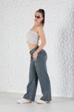 JEAN WIDE LEG AZUL OXIDO TIRO BAJO - Imagen 5
