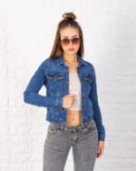 CAMPERA ELASTIZADA AZUL LOCALIZADO - Imagen 4