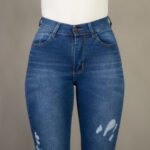 PANTALON CHUPIN AZUL CON ROTURAS - Imagen 8